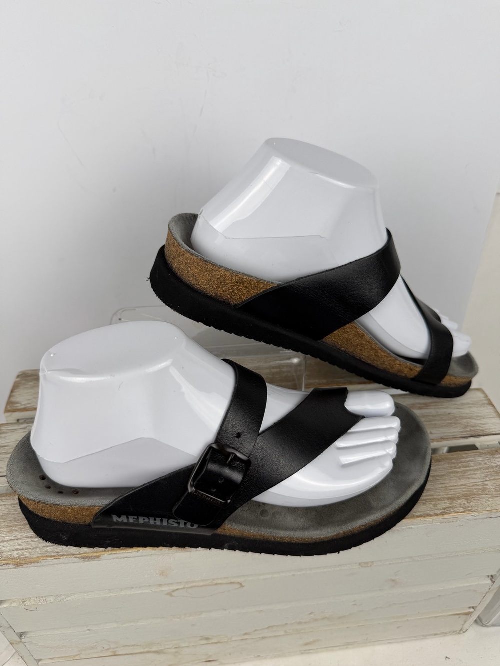 Mephisto Helen sandals in black Leather upper with cork size 8 - Picture 2 of 13